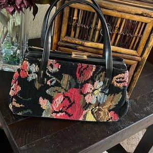 Gorgeous embroidered Vintage Empress tapestry purse